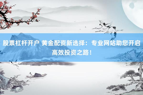 股票杠杆开户 黄金配资新选择：专业网站助您开启高效投资之路！